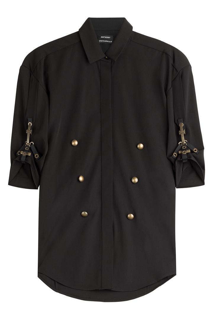 Anthony Vaccarello Anthony Vaccarello Wool Shirt - Black