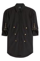 Anthony Vaccarello Anthony Vaccarello Wool Shirt - Black
