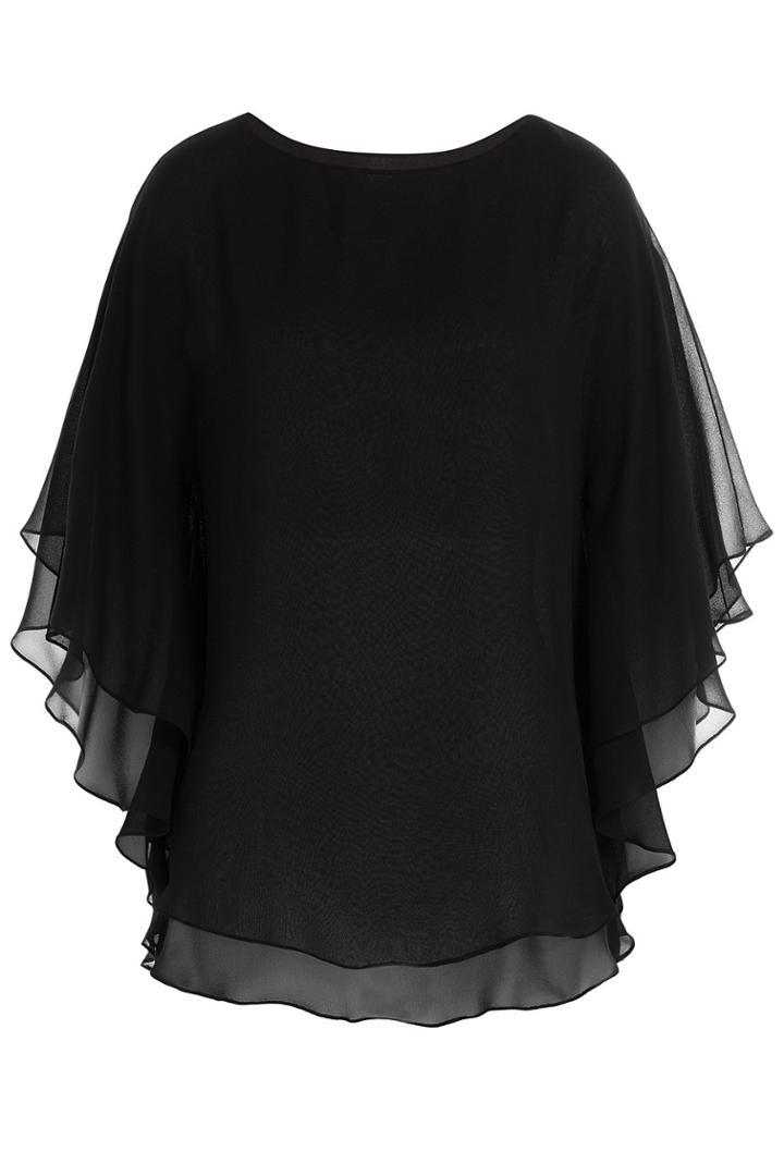 Michael Kors Michael Kors Silk Chiffon Top - Black