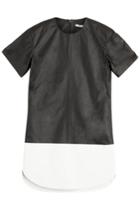 T By Alexander Wang T By Alexander Wang Leather Top Mini-dress - Black