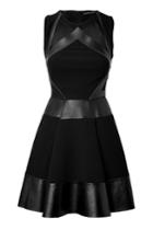 David Koma David Koma Leather/haircalf Strapless Dress