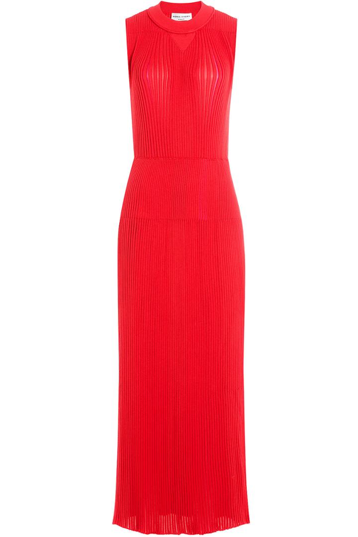 Sonia Rykiel Sonia Rykiel Ribbed Maxi Dress With Wool