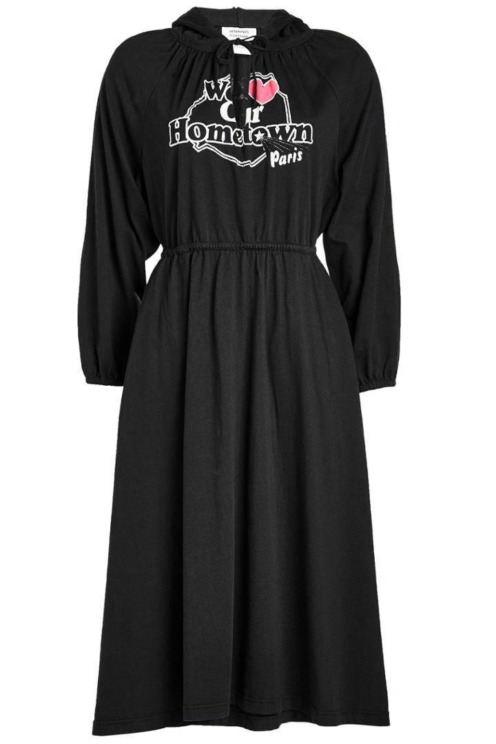 Vetements Vetements We Love Our Hometown Printed Dress With Hood