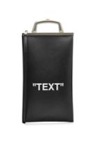 Off-white Off-white Text Market Leather Shoulder Bag