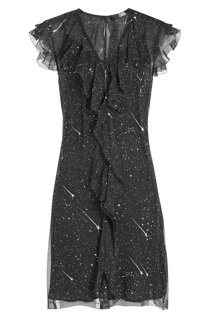 Karl Lagerfeld Karl Lagerfeld Printed Silk Chiffon Dress