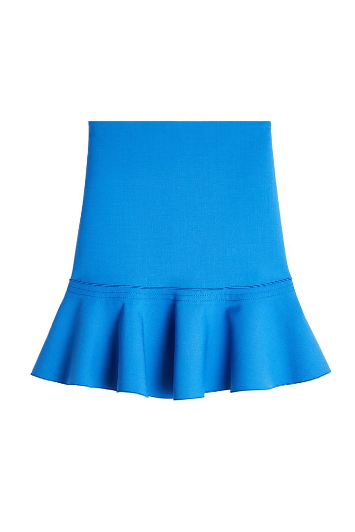 Victoria Victoria Beckham Victoria Victoria Beckham Wool-blend Skirt With Flutter Hem