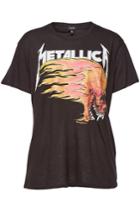 R13 R13 Flaming Skull Boy Printed Cotton T-shirt