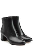 Michael Michael Kors Michael Michael Kors Leather Mid Boots With Chain Heel Detail