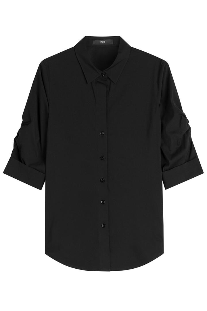 Steffen Schraut Steffen Schraut Gathered Sleeve Shirt - Black