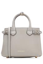 Burberry Shoes & Accessories Burberry Shoes & Accessories Small Banner Leather Tote - Grey