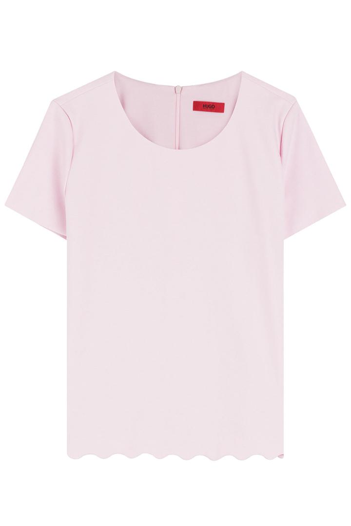 Hugo Hugo Top With Scalloped Hem - Magenta