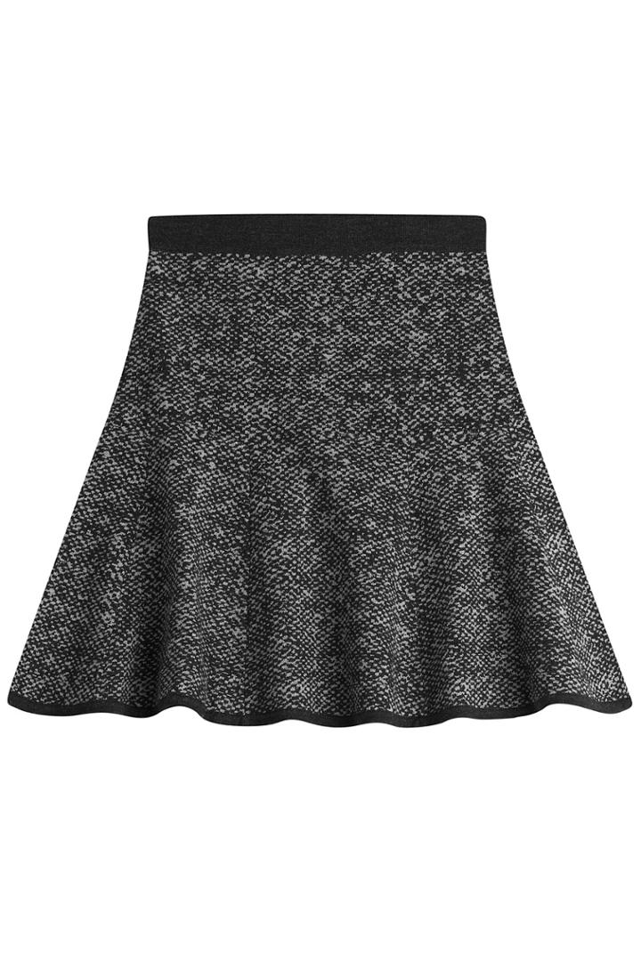 Michael Kors Collection Michael Kors Collection Merino Wool Flared Skirt - Grey