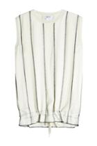 Dkny Dkny Sleeveless Top With Drawstring Hem - Stripes