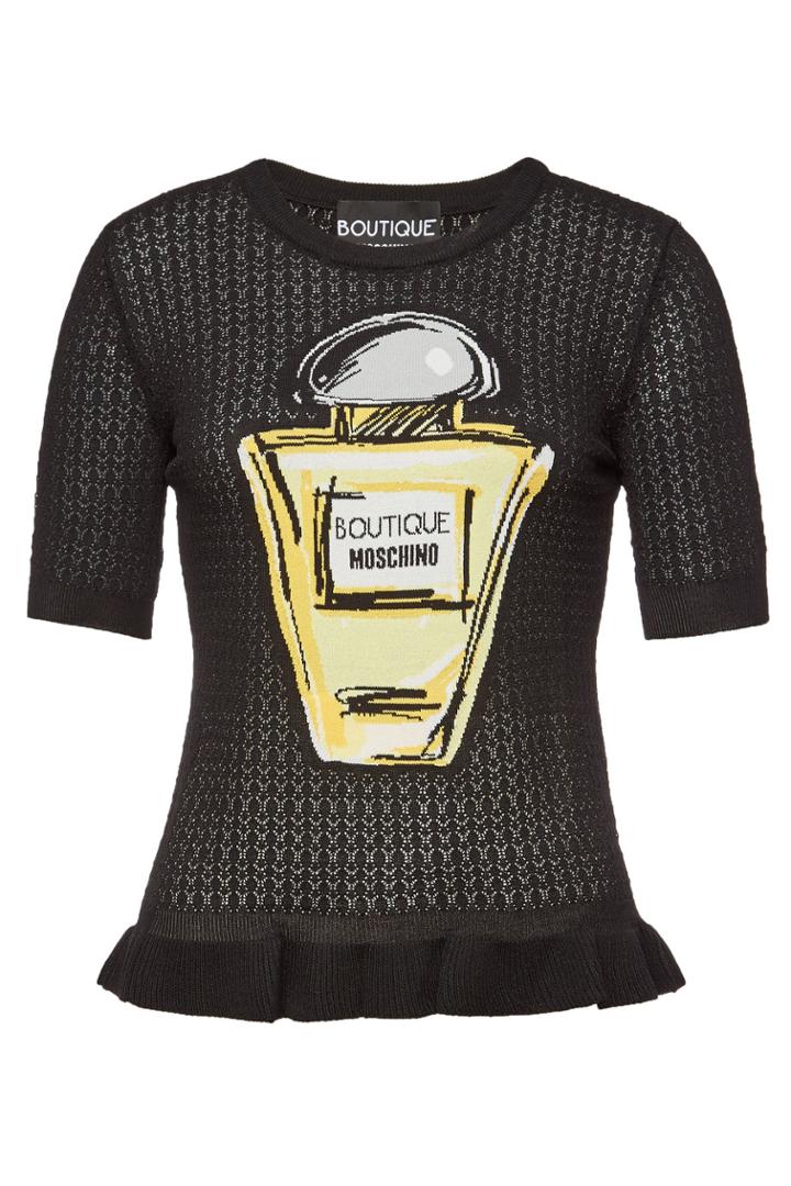 Boutique Moschino Boutique Moschino Patterned Knit Top