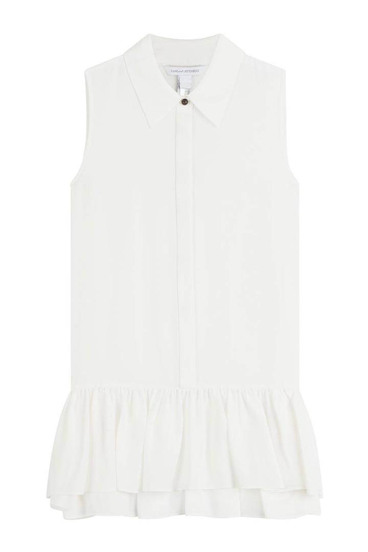 Diane Von Furstenberg Diane Von Furstenberg Silk Blouse With Ruffles - White