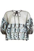 Anna Sui Anna Sui Sheer Blouse With Embroidery