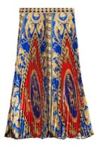 Versace Versace Printed Skirt With Pleats