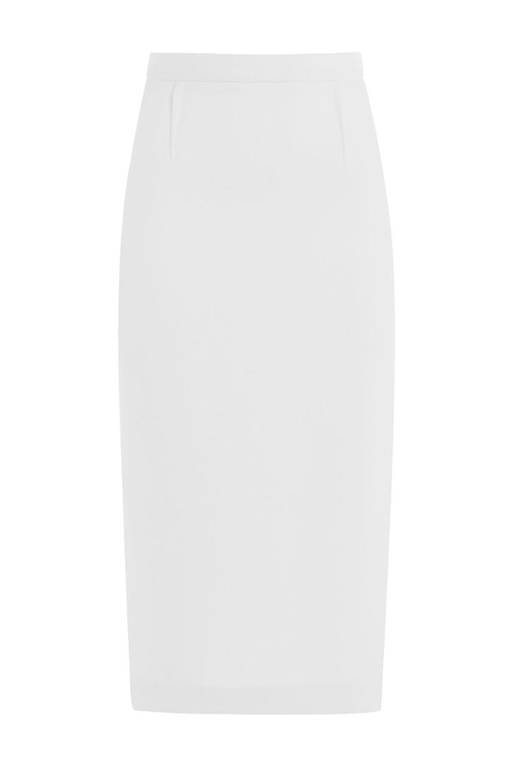 Roland Mouret Roland Mouret Wool Pencil Skirt - White