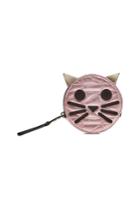 Karl Lagerfeld Karl Lagerfeld K/kuilted Pink Cat Leather Coin Purse
