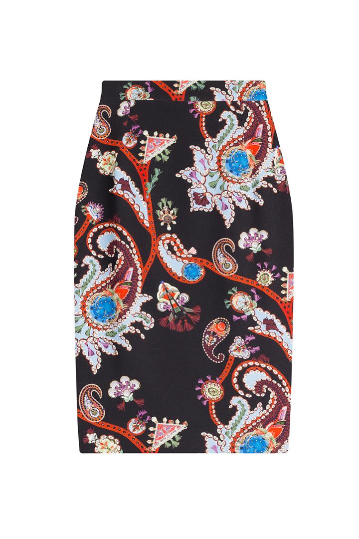Mary Katrantzou Mary Katrantzou Printed Pencil Skirt - Black