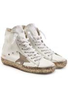 Golden Goose Deluxe Brand Golden Goose Deluxe Brand Francy Leather Sneakers With Suede And Glitter