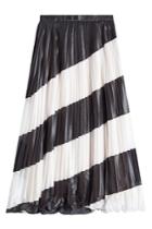 Marco De Vincenzo Marco De Vincenzo Pleated Diagonal Stripe Midi Skirt