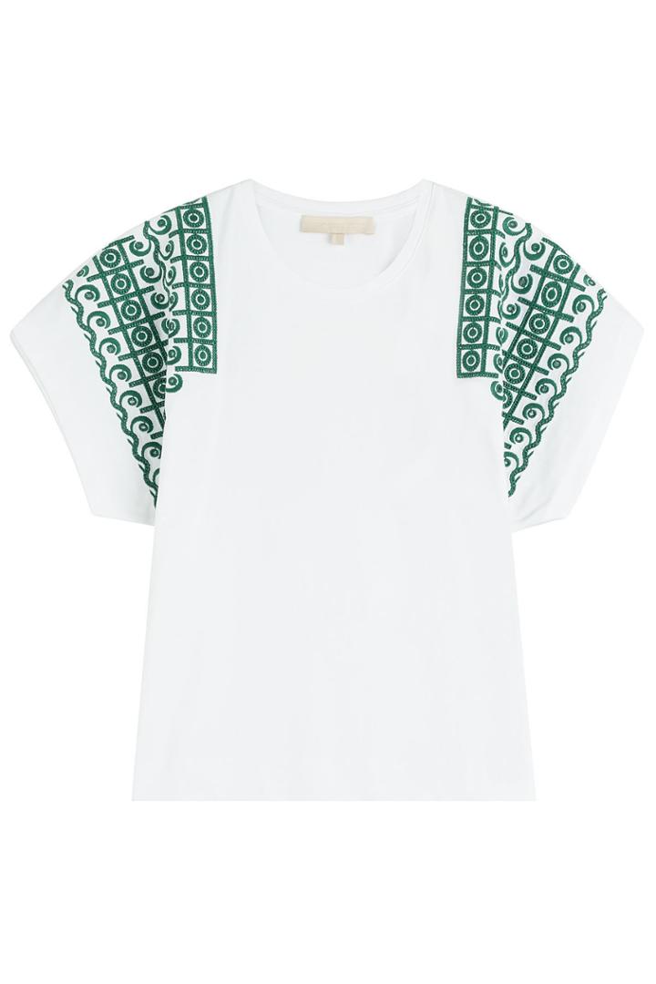 Vanessa Bruno Vanessa Bruno Embroidered Cotton Top - Green