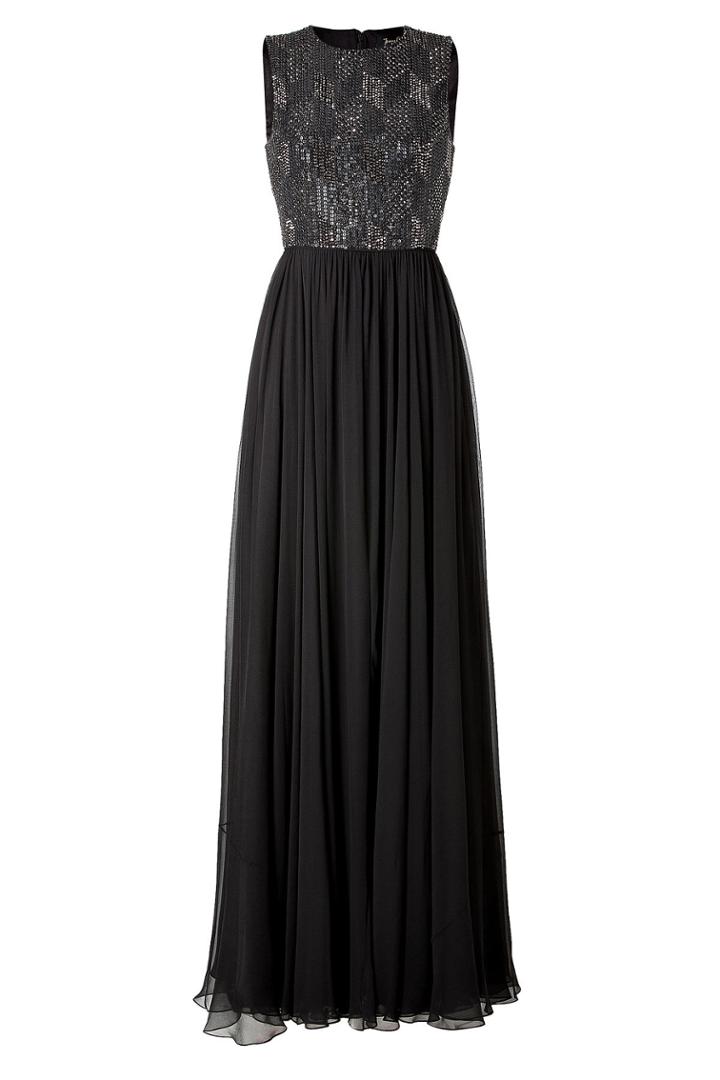 Jenny Packham Jenny Packham Silk Gown In Licorice