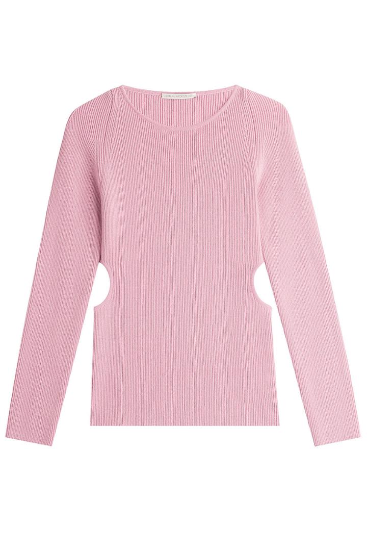 Emilia Wickstead Emilia Wickstead Wool-silk-cashmere Ribbed Pullover With Cutouts - Pink