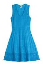 M Missoni M Missoni Stretch Knit Dress With Virgin Wool - Blue