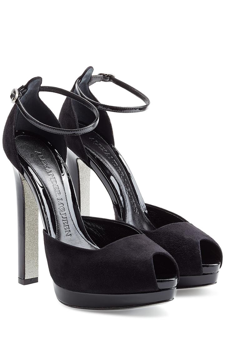 Alexander Mcqueen Suede Platform Sandals