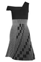 Roland Mouret Roland Mouret Asymmetric Print Dress With Silk