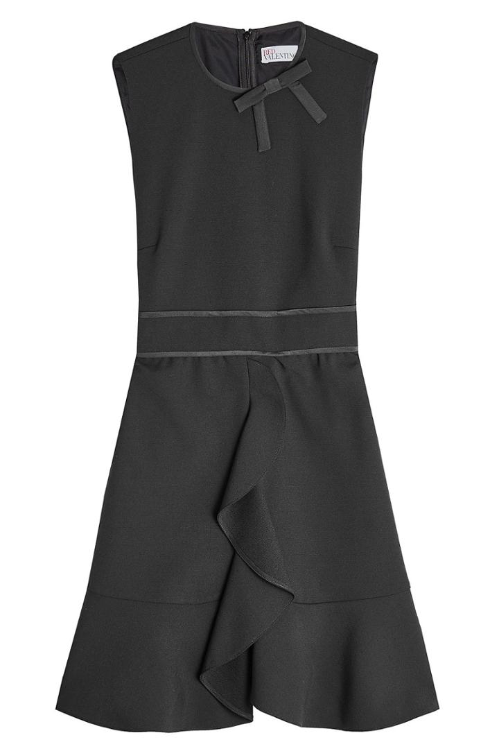 R.e.d. Valentino R.e.d. Valentino Mini Dress With Bow And Ruffled Hem