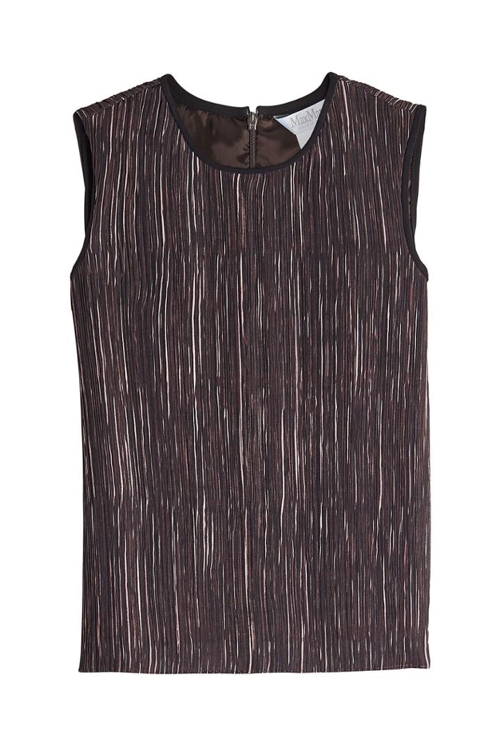 Max Mara Max Mara Pleated Crepe Sleeveless Top