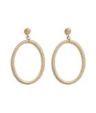 Carolina Bucci 18k Gold Gitane Sparkly Oval Earrings