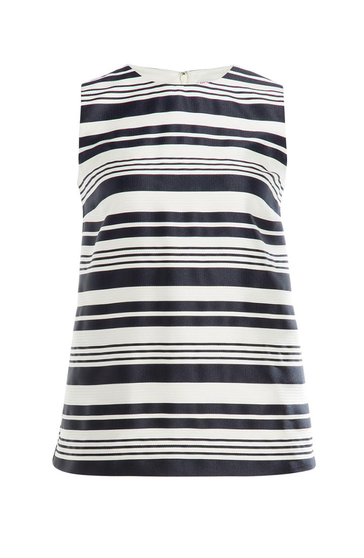 Red Valentino Striped Jacqaurd Top