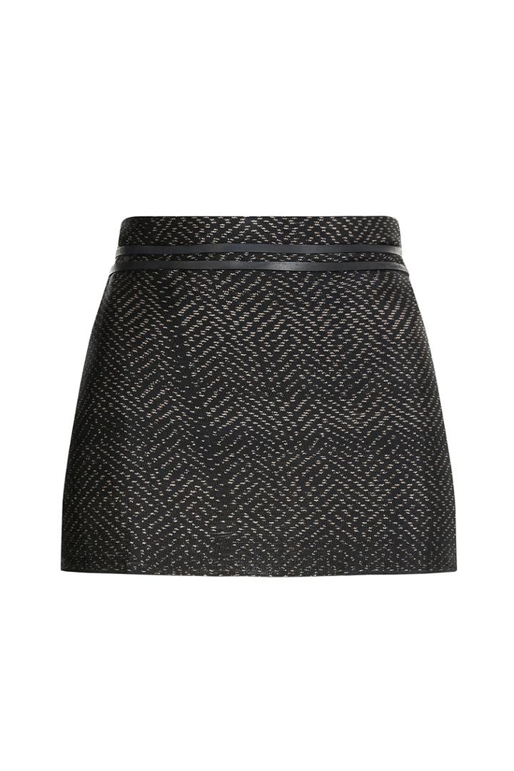Hacienda Montaecristo Hacienda Montaecristo Woven Skirt With Leather