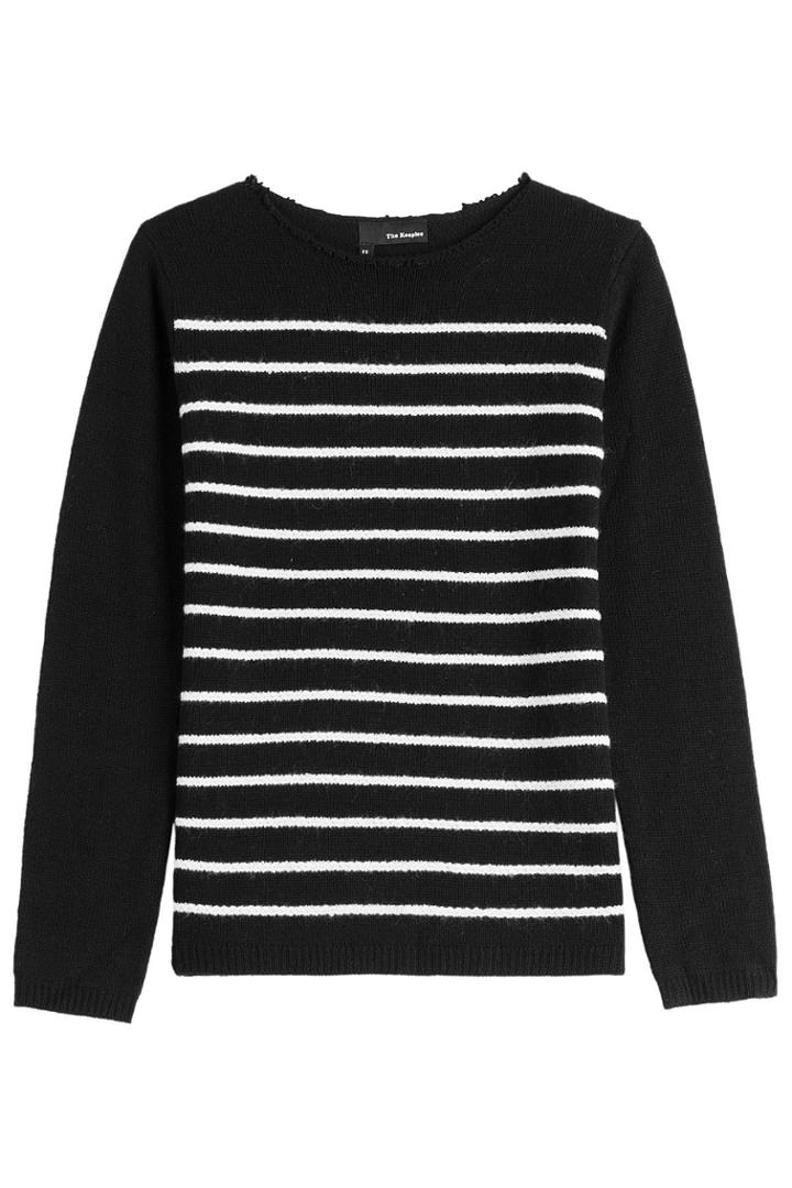 The Kooples The Kooples Wool-cashmere Striped Sweater - Black