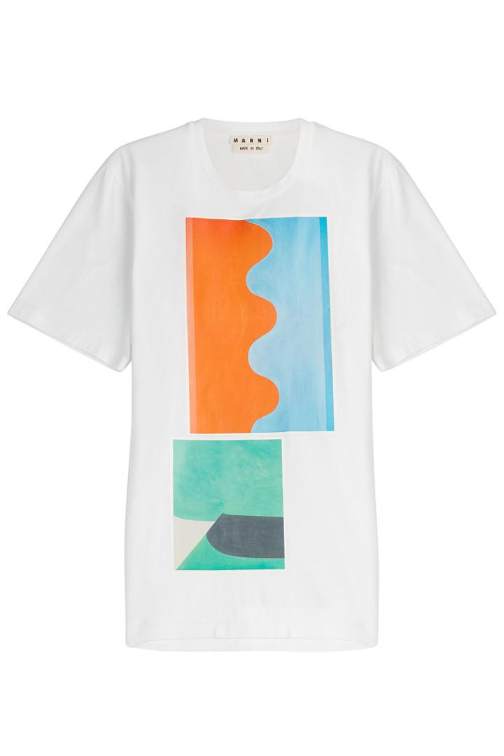 Marni Marni Printed Cotton T-shirt - White