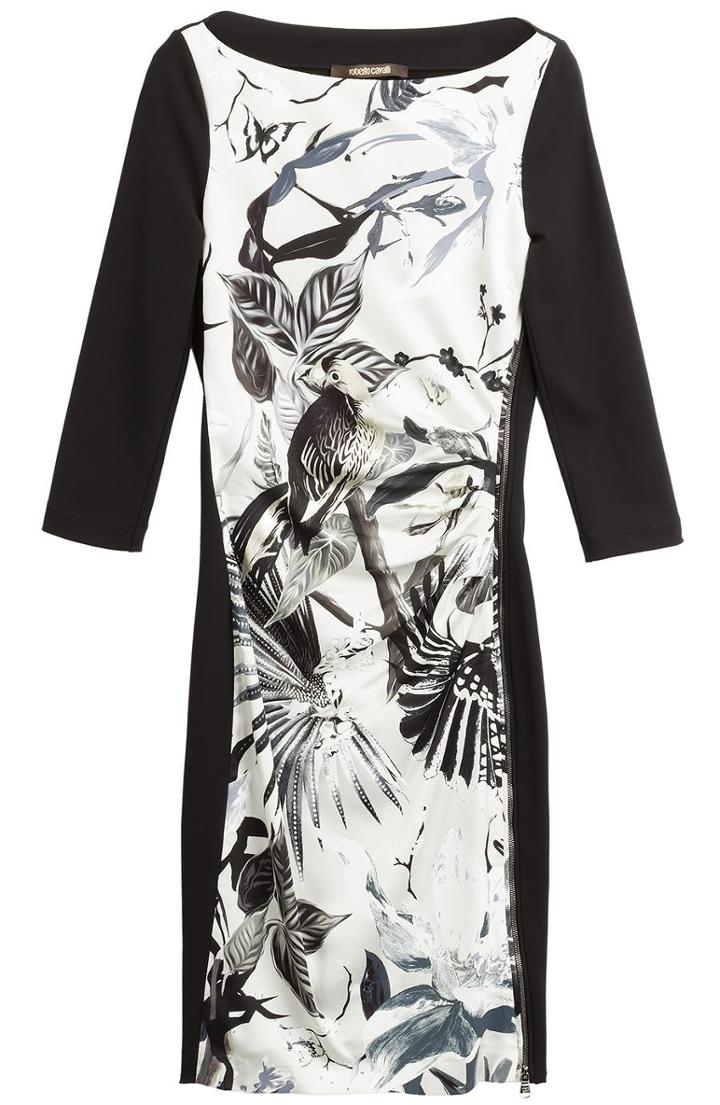 Roberto Cavalli Printed Stretch Silk Dress