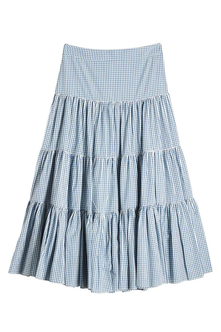 Caroline Constas Caroline Constas Gingham Cotton Skirt
