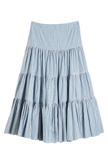Caroline Constas Caroline Constas Gingham Cotton Skirt
