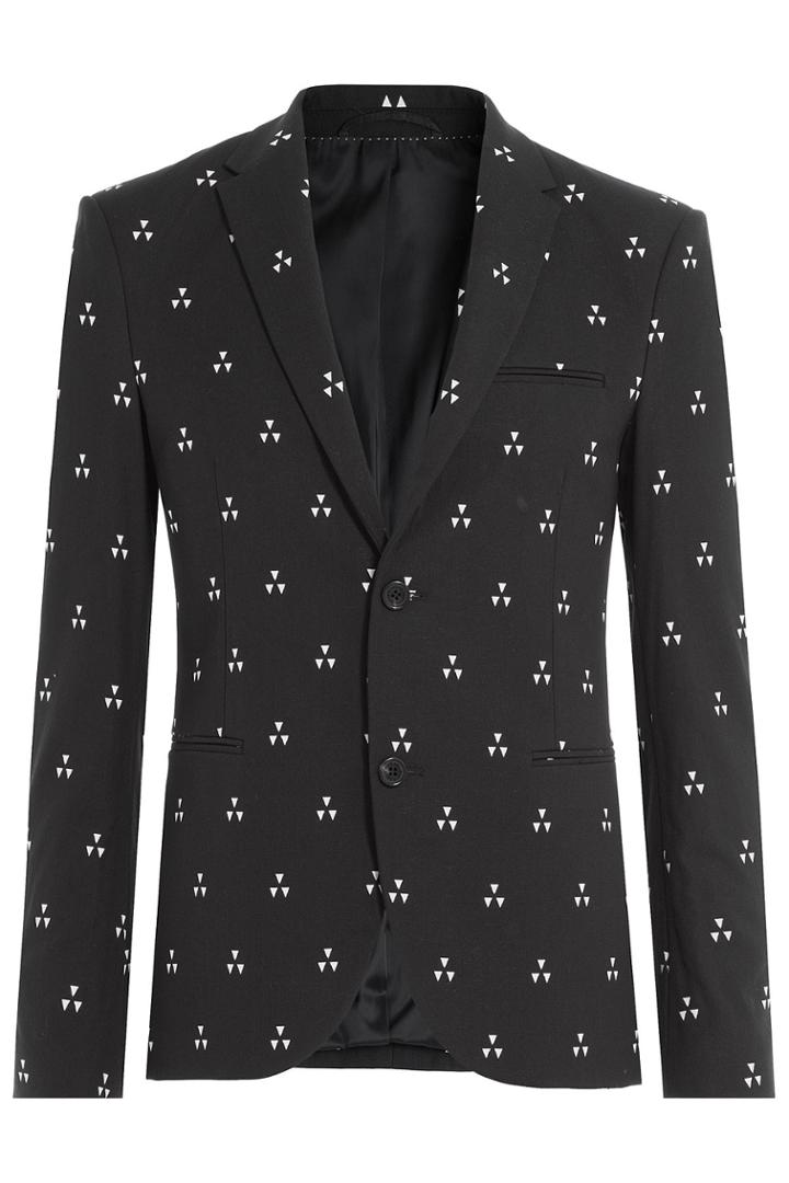 Neil Barrett Neil Barrett Printed Cotton Blend Jacket - Blue