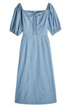 Sea Sea Denim Dress With Lace-up Detail