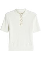 Maison Margiela Maison Margiela Ribbed Cotton Top - White