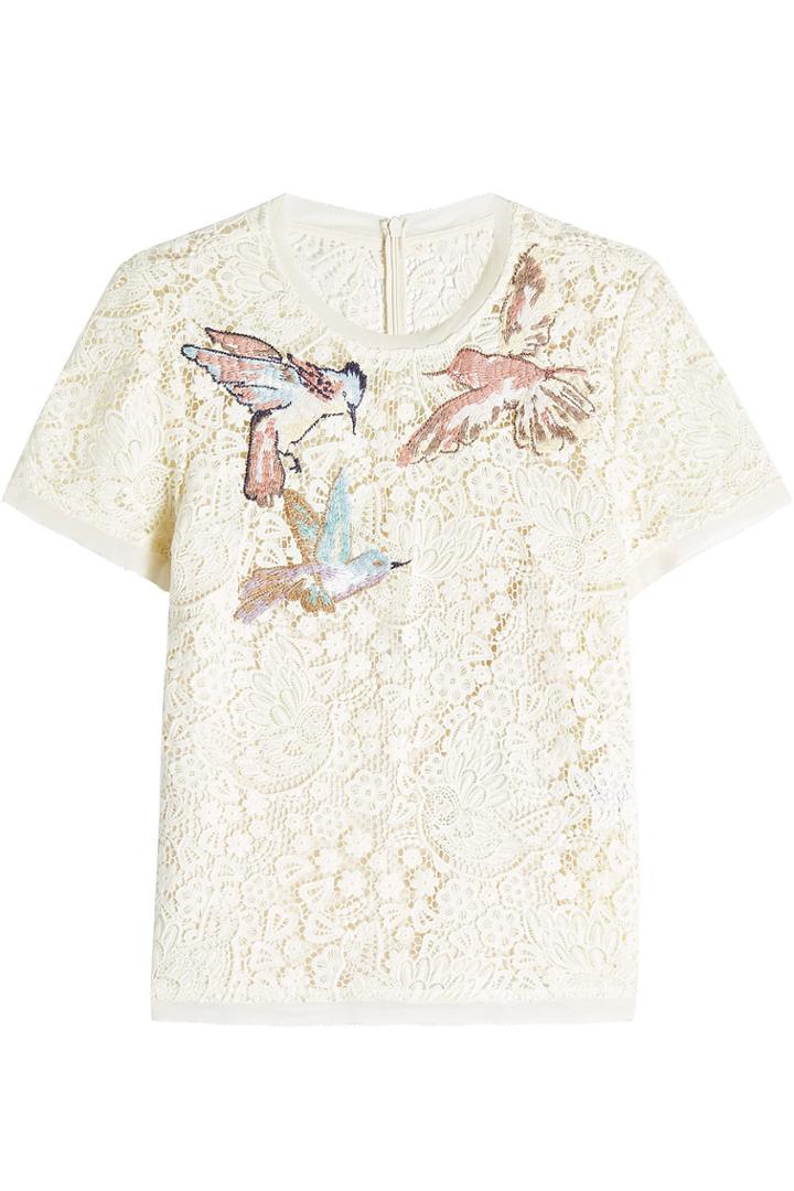 R.e.d Valentino R.e.d Valentino Embroidered Cotton Top