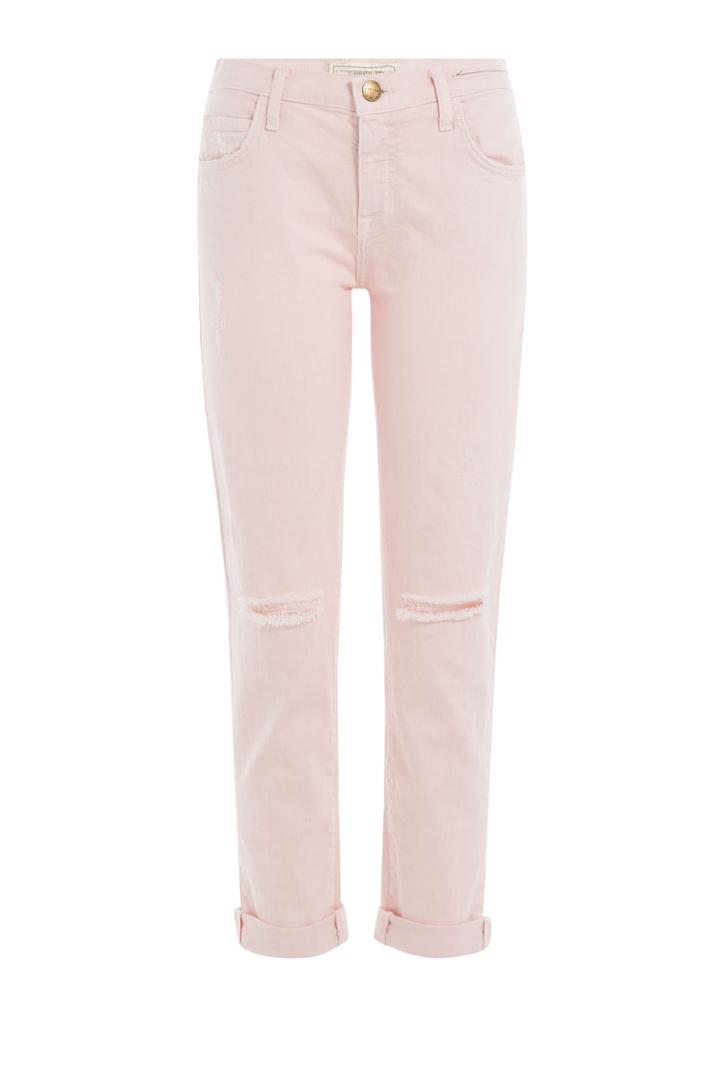 Current/elliott Current/elliott The Fling Distressed Cropped Jeans - Rose