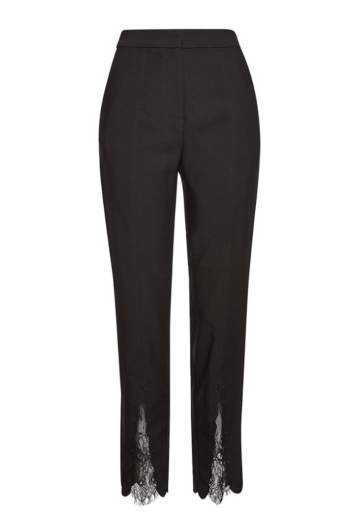 Self-portrait Self-portrait Crepe Pants With Lace