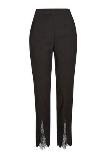 Self-portrait Self-portrait Crepe Pants With Lace