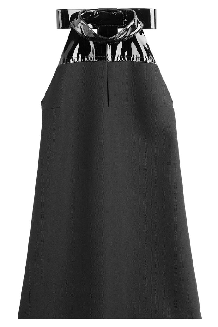 Maison Margiela Maison Margiela Wool Dress With Patent Details